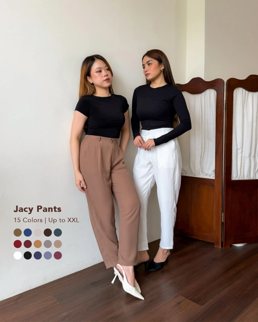 [Tutuloph] Jacy Pants | Celana Pencil Casual Pants | Fashion Wanita Normal Jumbo Bigsize