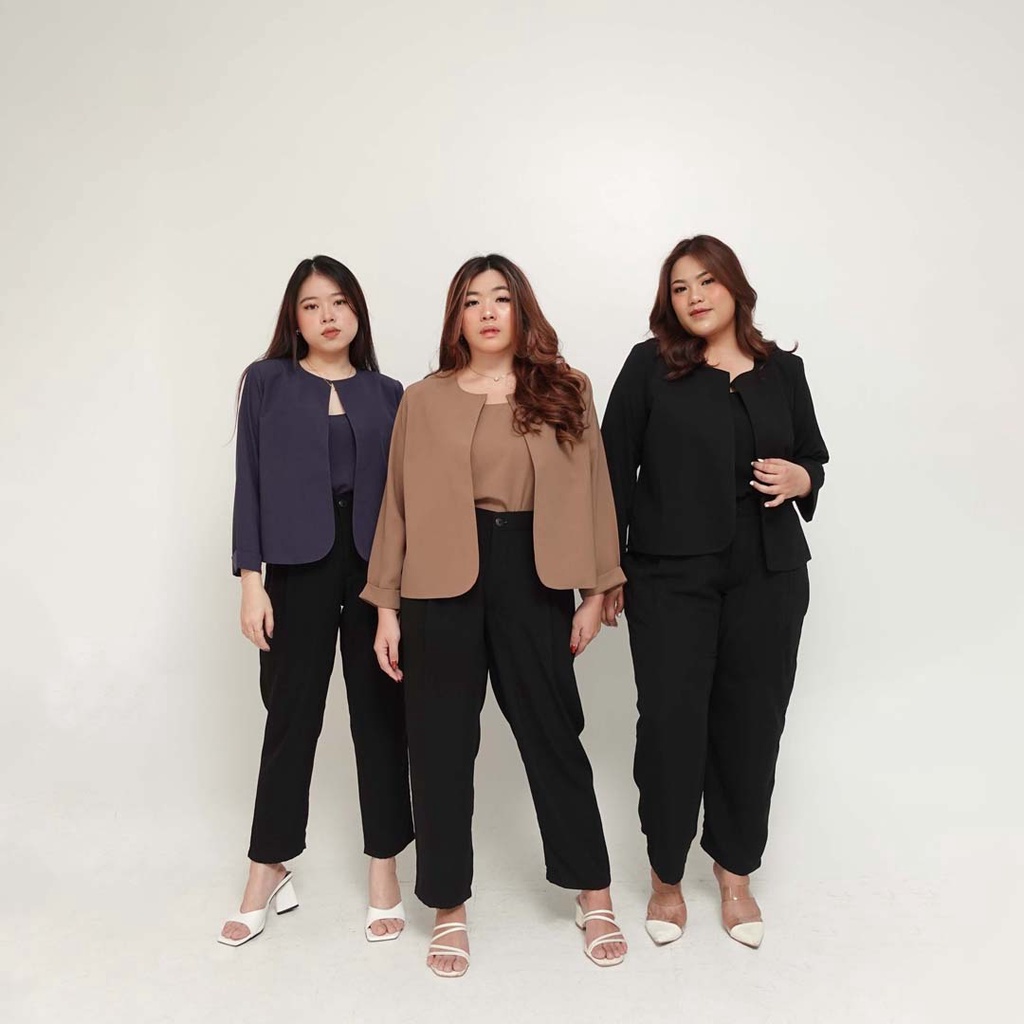 [Tutuloph] Vion Cardigan Set Tanktop | Outer Tank Top | Fashion Wanita Normal Jumbo Bigsize