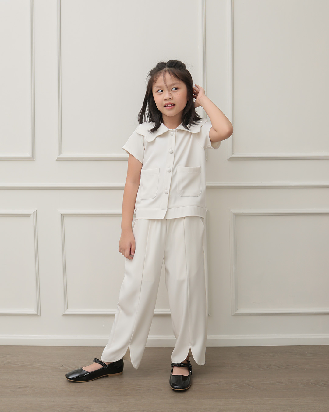 Remi Pants Kids | Celana Panjang Wide Leg Anak Perempuan | Bawahan Kulot Anak Casual Pinggang Karet | Usia 1-8 Tahun | TutuKids