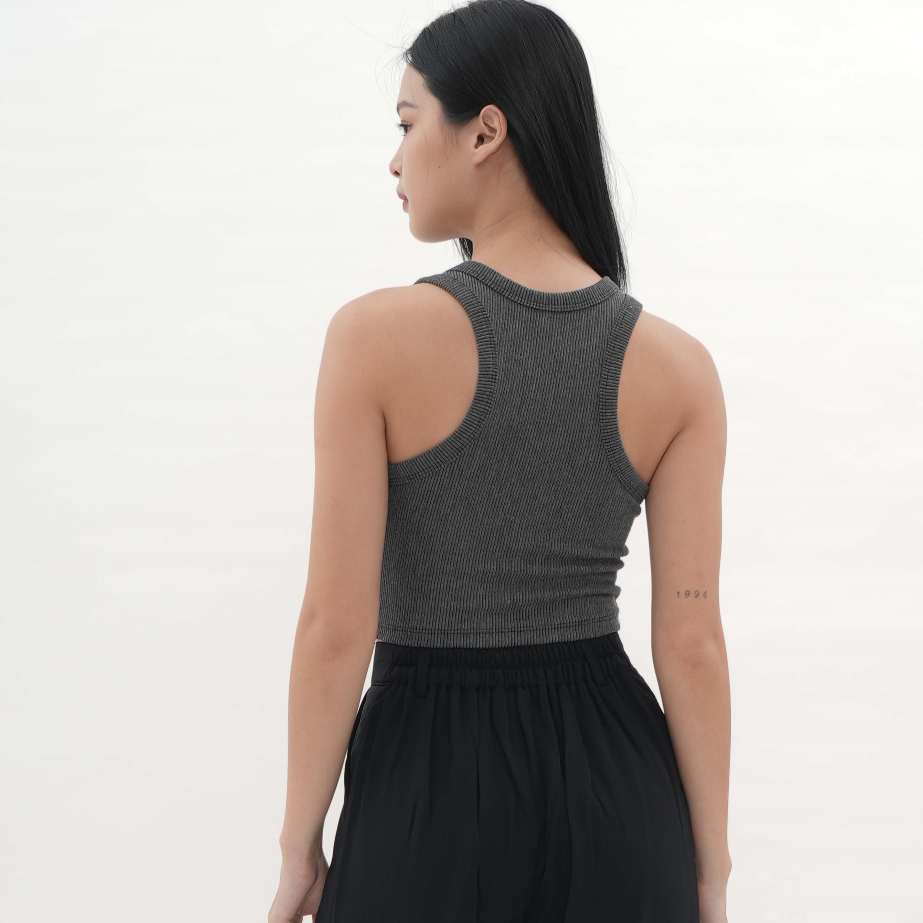 [Tutuloph] Nilo Tank | Knit Tank Top | Crop Top | Fashion Wanita Jumbo Normal Bigsize