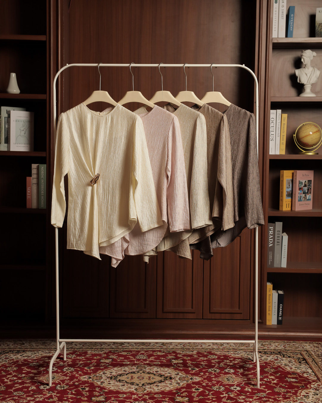 [Tutuloph] Mira Blouse | Blouse Wanita Elegan Raya Collection | One Button Lengan Panjang | Regular Casual Big Size