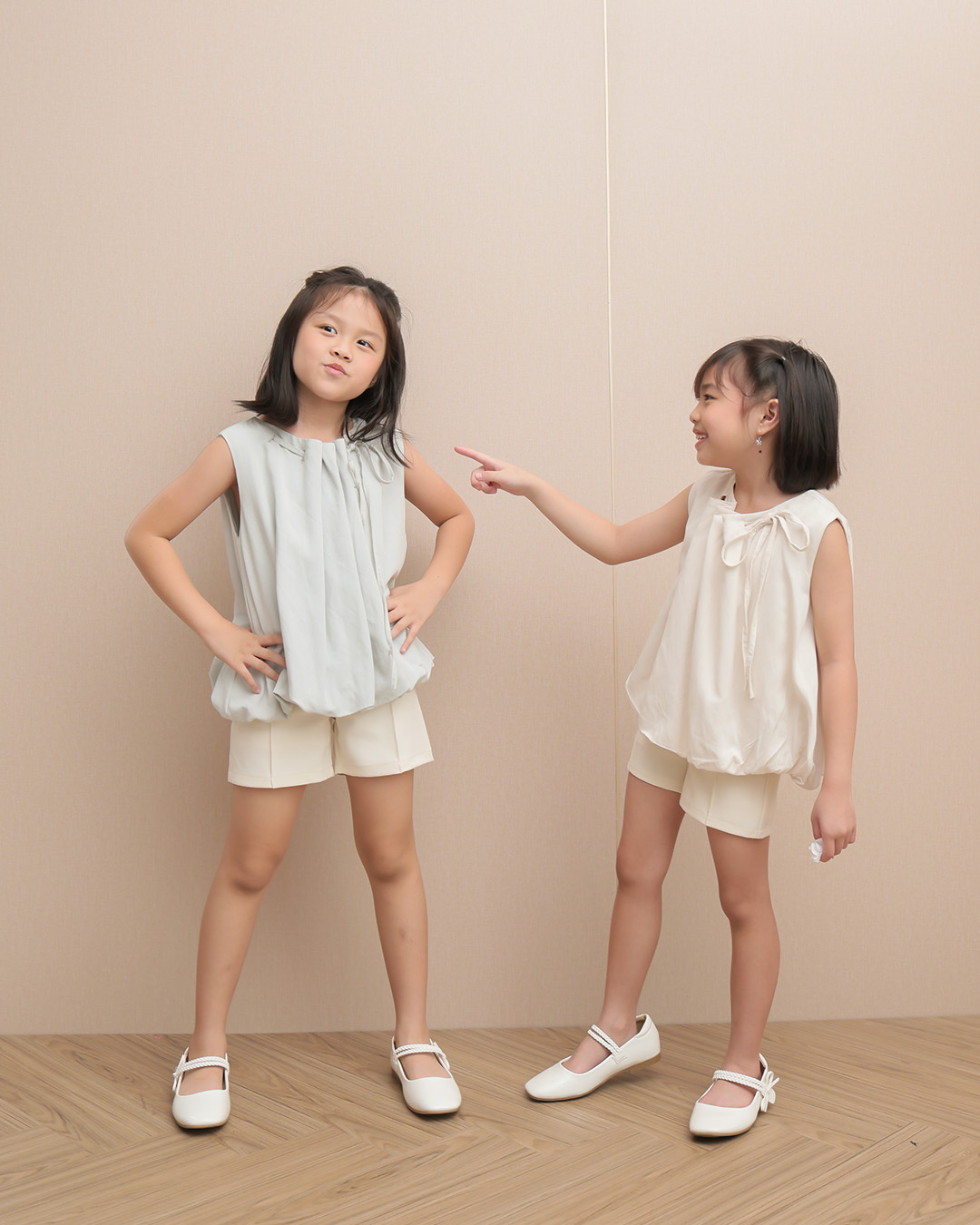 Mila Tank Top Kids | Blouse Tank Top Serut Fashion Anak Perempuan | Atasan Balloon Sleeveless Casual Round Neck | Usia 1-8 Tahun | TutuKids