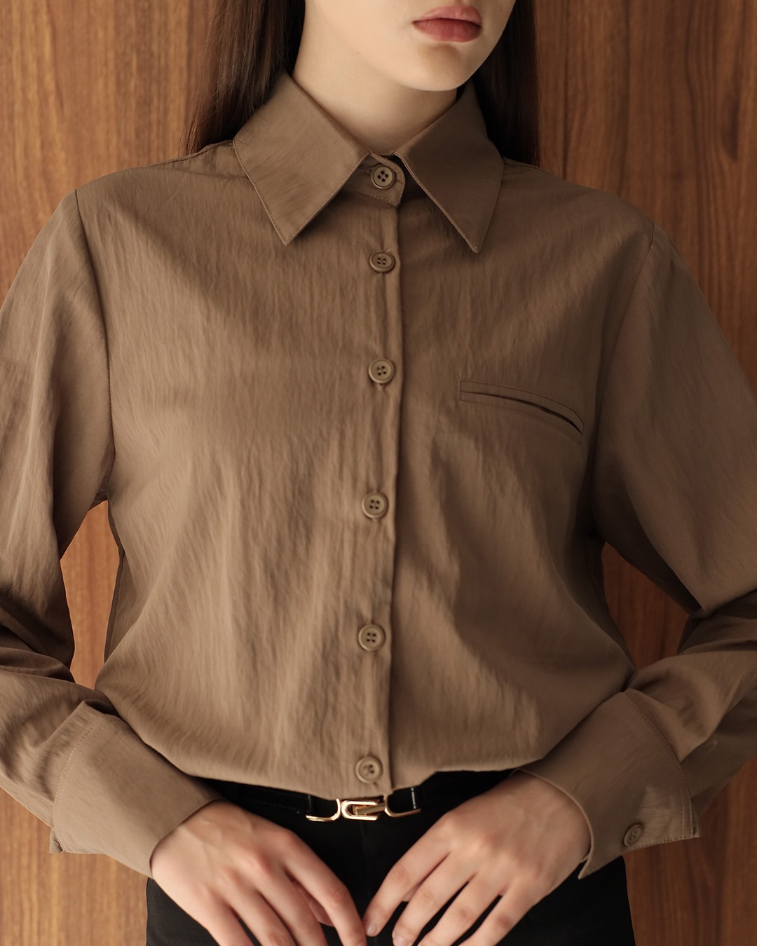 [Tutuloph] Welly Shirt | Kemeja Lengan Panjang Wanita | Atasan Kemeja Casual Fashion Normal Bigsize