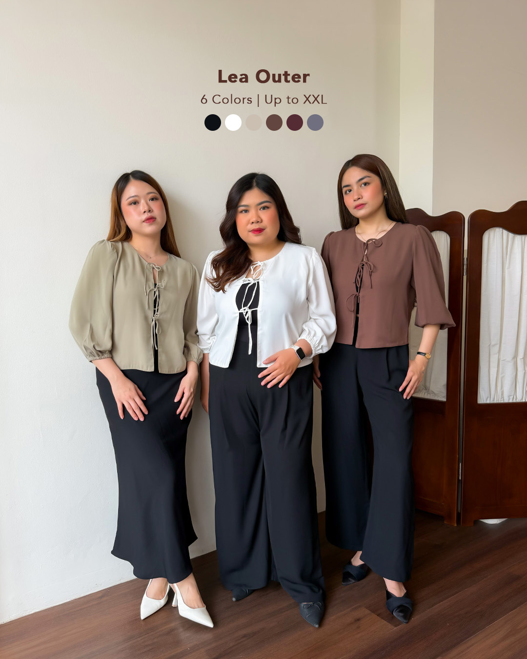 [Tutuloph] Lea Outer | Outer Basic Casual Top Pita  | Woman Top | Fashion Wanita Jumbo Normal Bigsize