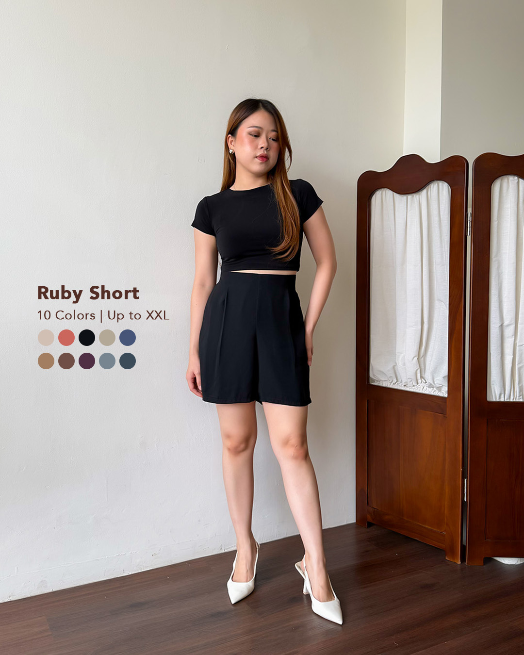 [Tutuloph] Ruby Short Pants | Celana Pendek Harian Daily Pants Women | Fashion Wanita Jumbo Normal Big size