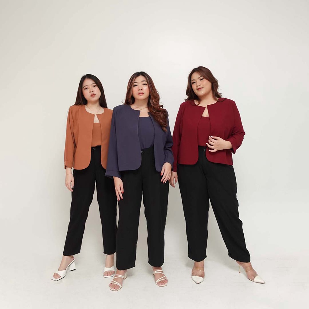[Tutuloph] Vion Cardigan Set Tanktop | Outer Tank Top | Fashion Wanita Normal Jumbo Bigsize