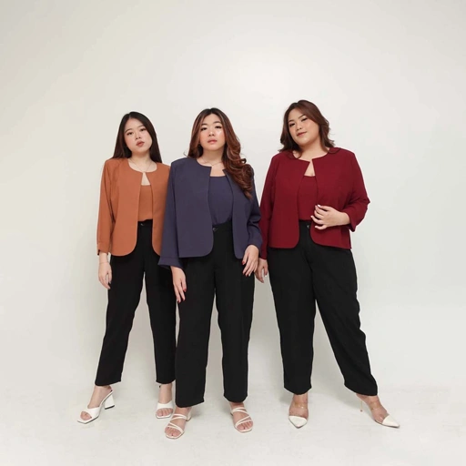 Image of [Tutuloph] Vion Cardigan Set Tanktop | Outer Tank Top | Fashion Wanita Normal Jumbo Bigsize