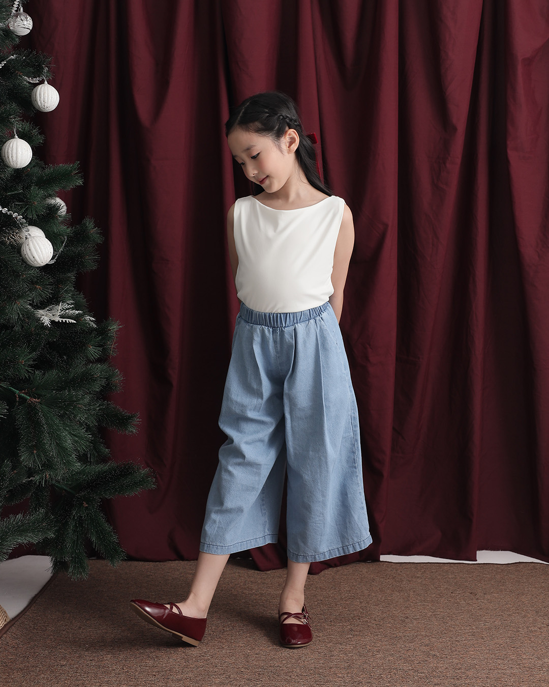 Kenny Pants Kids | Denim Kulot Anak Perempuan | Usia 1-8 Tahun | Celana Jeans Panjang 3/4 Anak | Fashion Anak | TutuKids