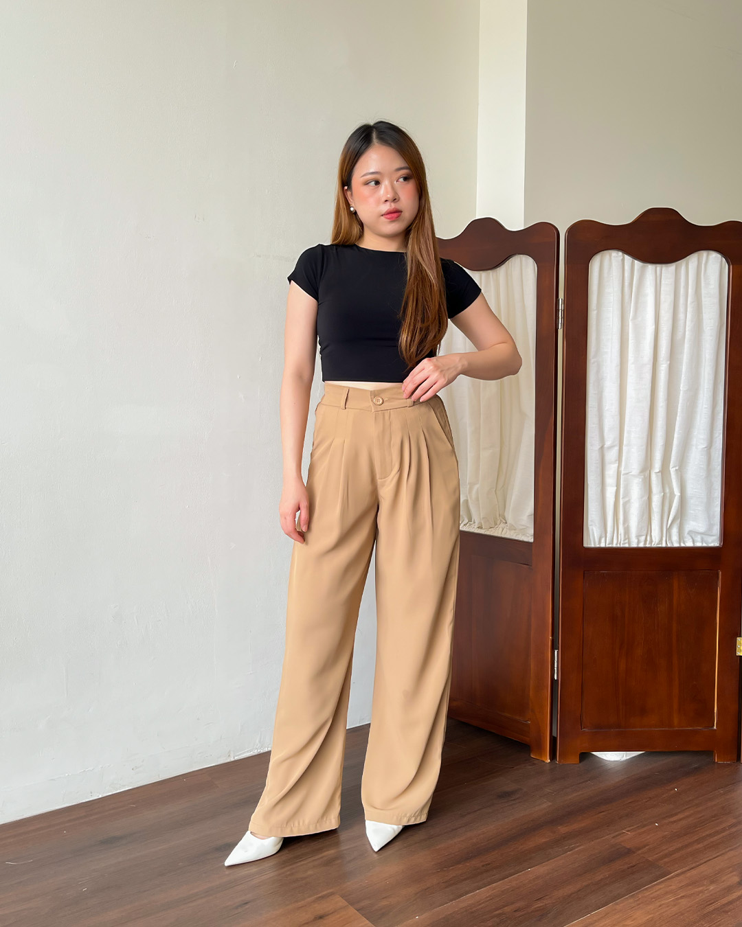 [Tutuloph] Basic Long Kulot V3 | Kulot Celana Karet Kantor Highwaist Pants | Flowy Pants All size Normal Big size Premium Bawahan