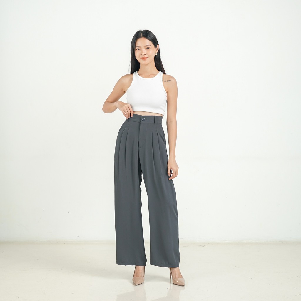 [Tutuloph] Basic Long Kulot V3 | Kulot Celana Karet Kantor Highwaist Pants | Flowy Pants All size Normal Big size Premium Bawahan