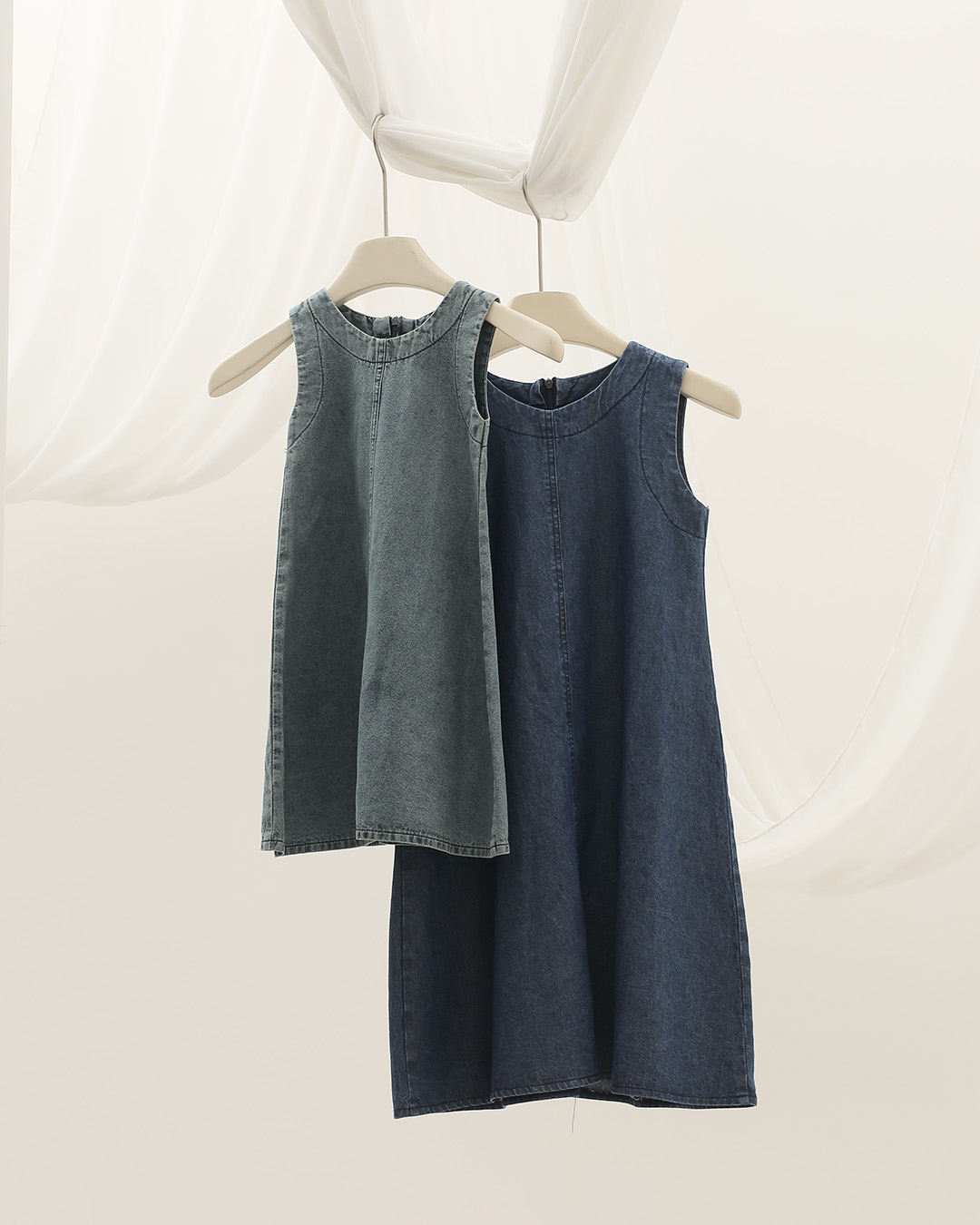 Alice Dress Kids | Dress Resleting Belakang Denim Anak Perempuan | Usia 1-8 Tahun | Dress Anak Perempuan | Fashion Anak | TutuKids