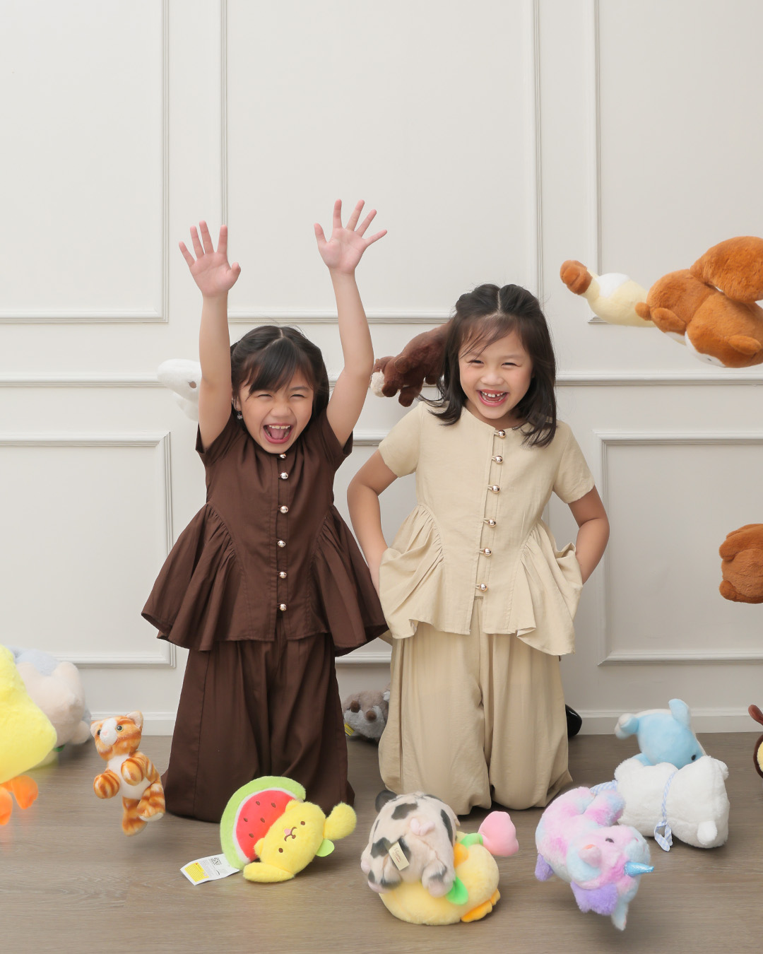 Giana Blouse Kids | Blouse Anak Perempuan Lengan Pendek | Atasan Anak Casual Peplum Kancing Depan | Usia 1-8 Tahun | TutuKids