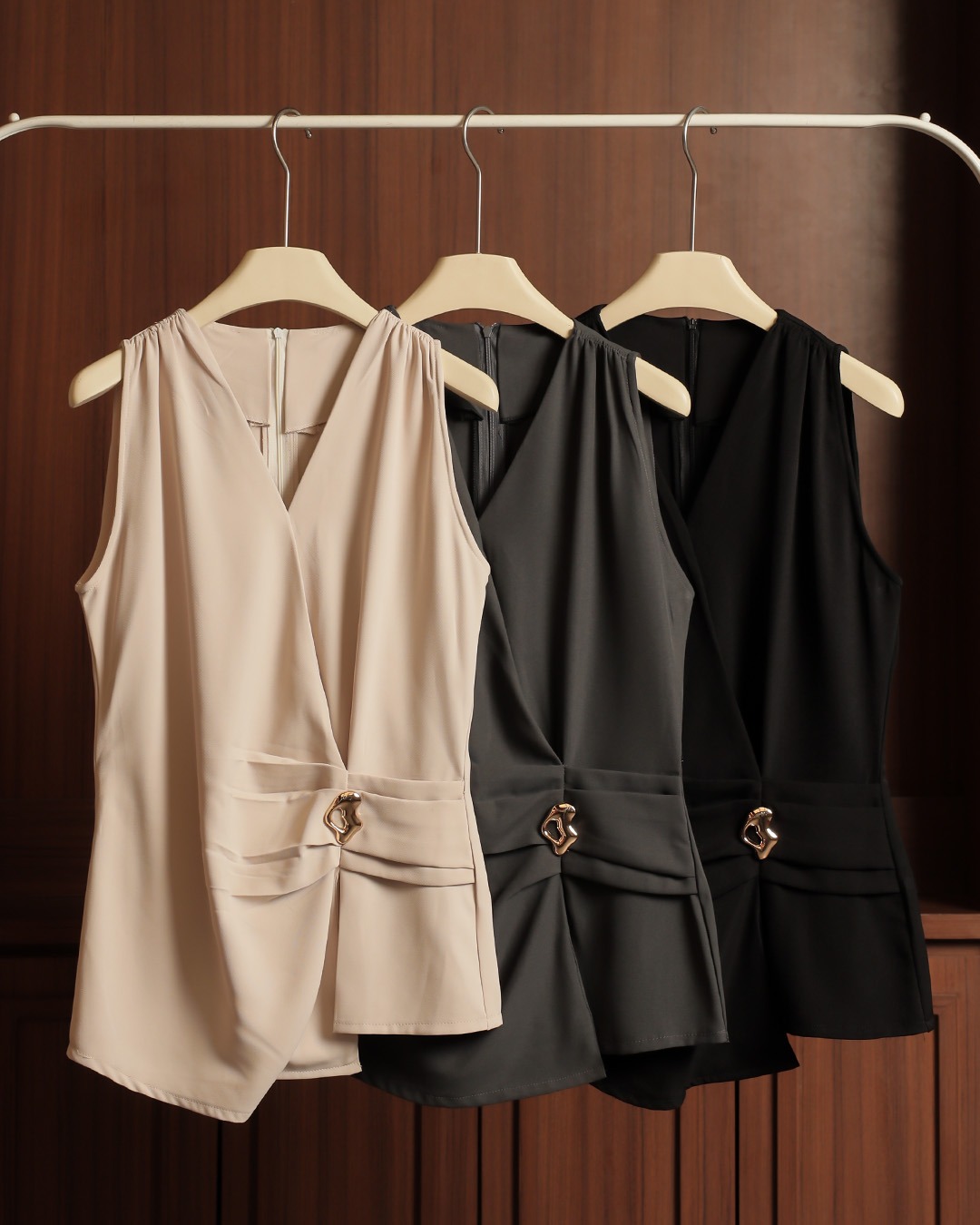 [Tutuloph] Flora Tanktop | Sleeveless Vest Wanita | Atasan Casual Elegan | All Size Big Size