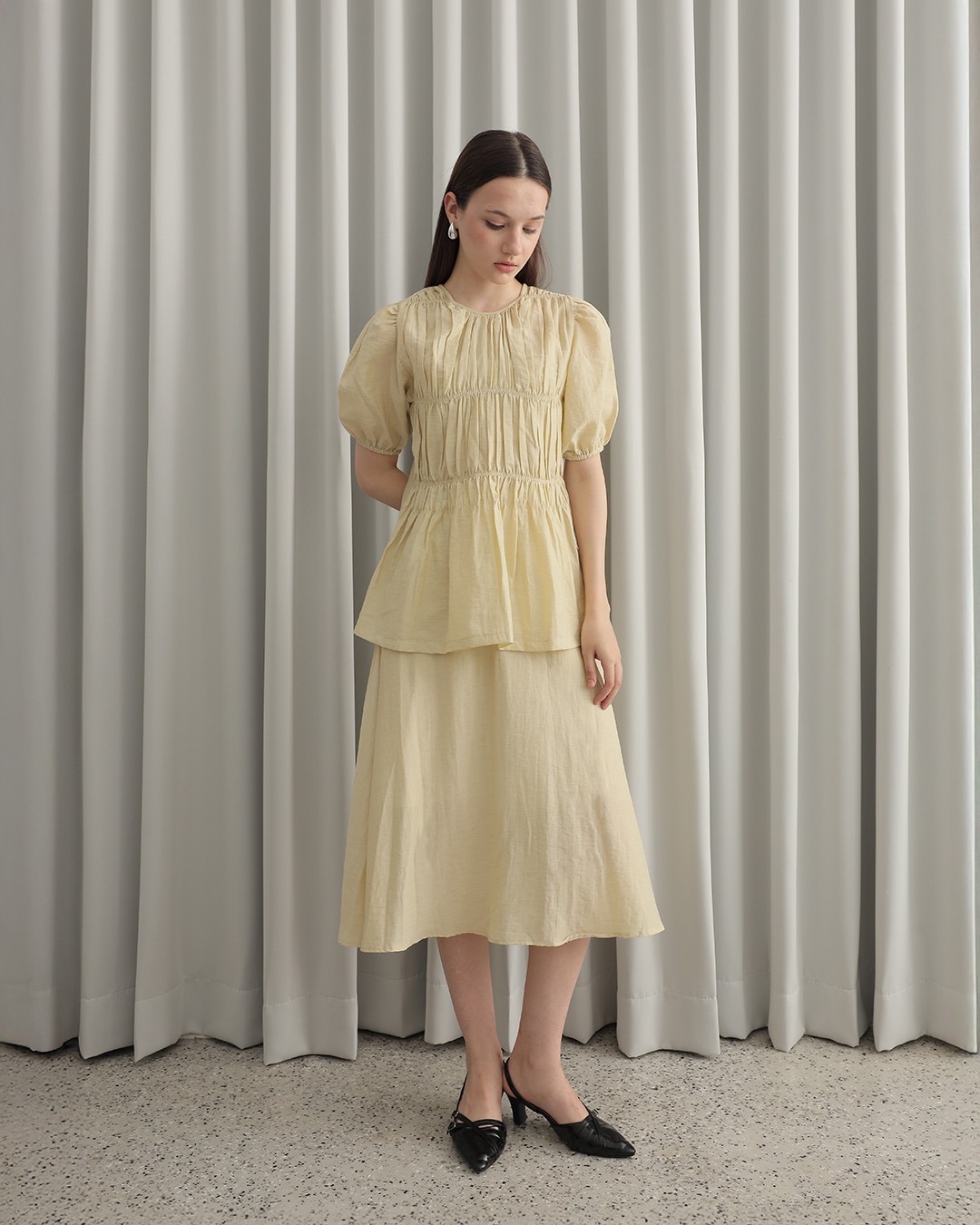 [Tutuloph] Gaby Midi Skirt | Rok Midi Skirt Wanita Rok Midi Wanita Elegan & Casual | High Waist Skirt – Casual Look & Office Friendly