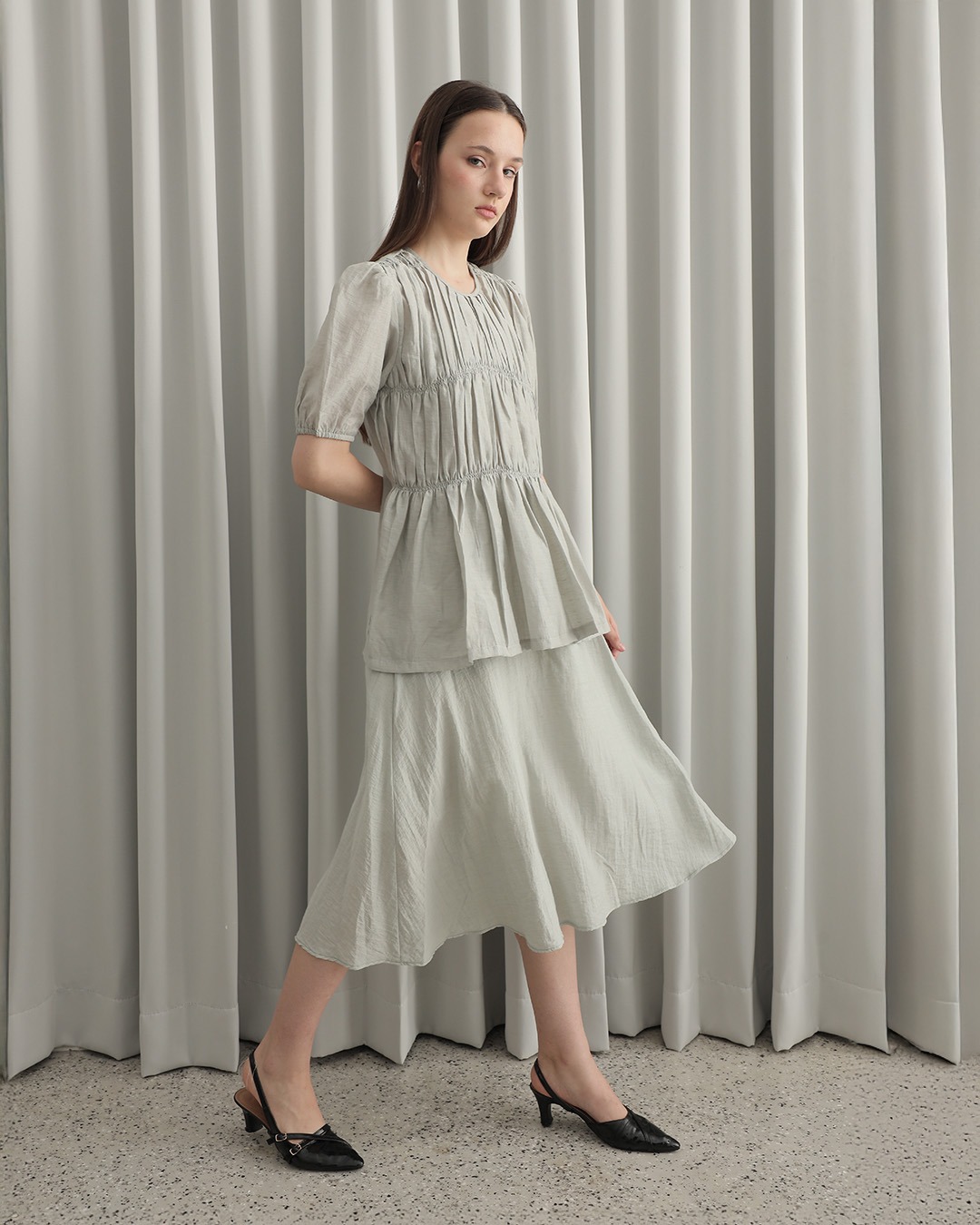 [Tutuloph] Gaby Midi Skirt | Rok Midi Skirt Wanita Rok Midi Wanita Elegan & Casual | High Waist Skirt – Casual Look & Office Friendly