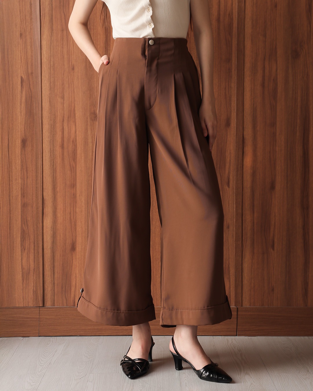 [Tutuloph] Harper Pants | Celana Panjang Kulot Kancing Wanita Kasual | Casual Fashion Normal Bigsize