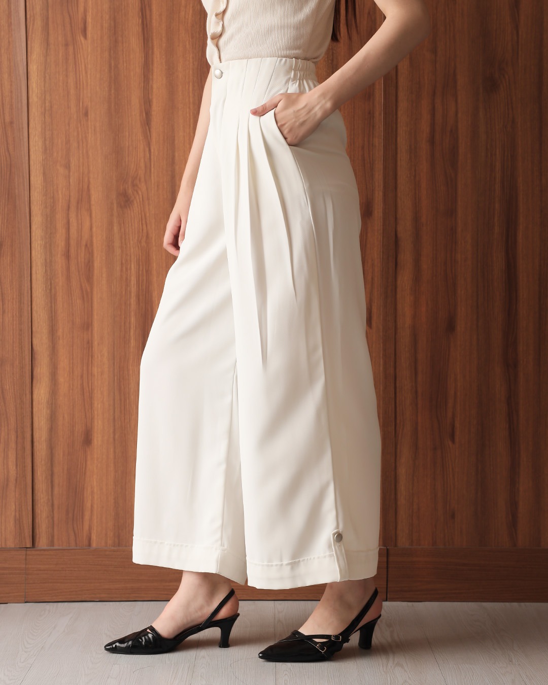 [Tutuloph] Harper Pants | Celana Panjang Kulot Kancing Wanita Kasual | Casual Fashion Normal Bigsize