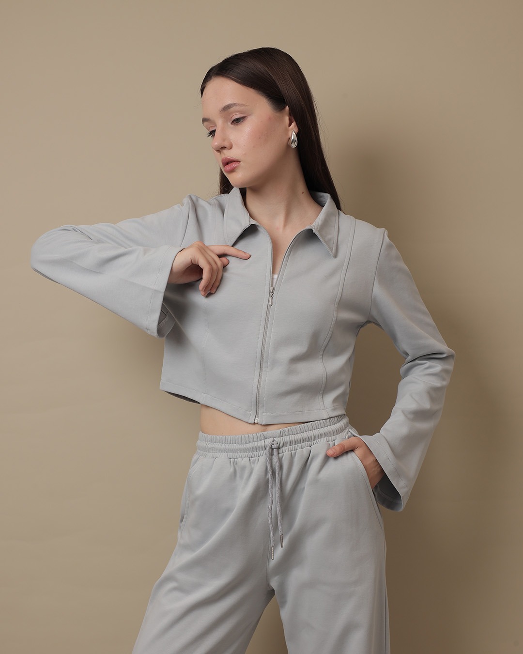 [Tutuloph] Hayly Outer Top | Top Wanita | Jaket Zipper Outer Sweater Casual Fashion Normal Bigsize