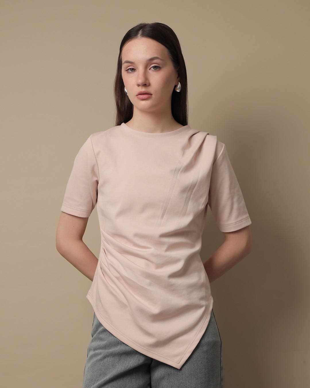 [Tutuloph] Jessy Top | Short Sleeve | Fit Blouse Wanita | Atasan Kasual Wanita Segitiga Casual Fashion Normal Bigsize