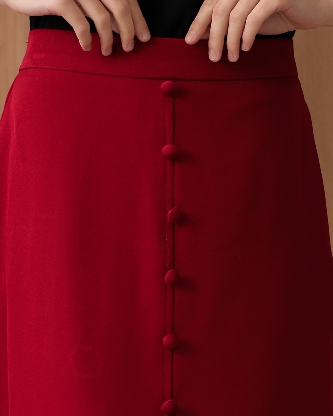 [Tutuloph] Melin Skirt | Rok Wanita Kancing Depan Pinggang Karet | Bawahan Imlek Elegan | CNY Edition | Normal Big Size