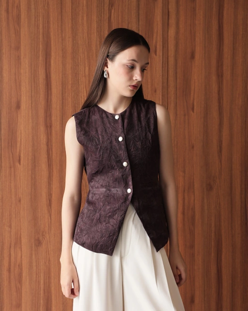 Image of [Tutuloph] Nova Vest | Vest Outer Tanpa Lengan | Atasan Wanita Rompi Casual Fashion Normal Bigsize