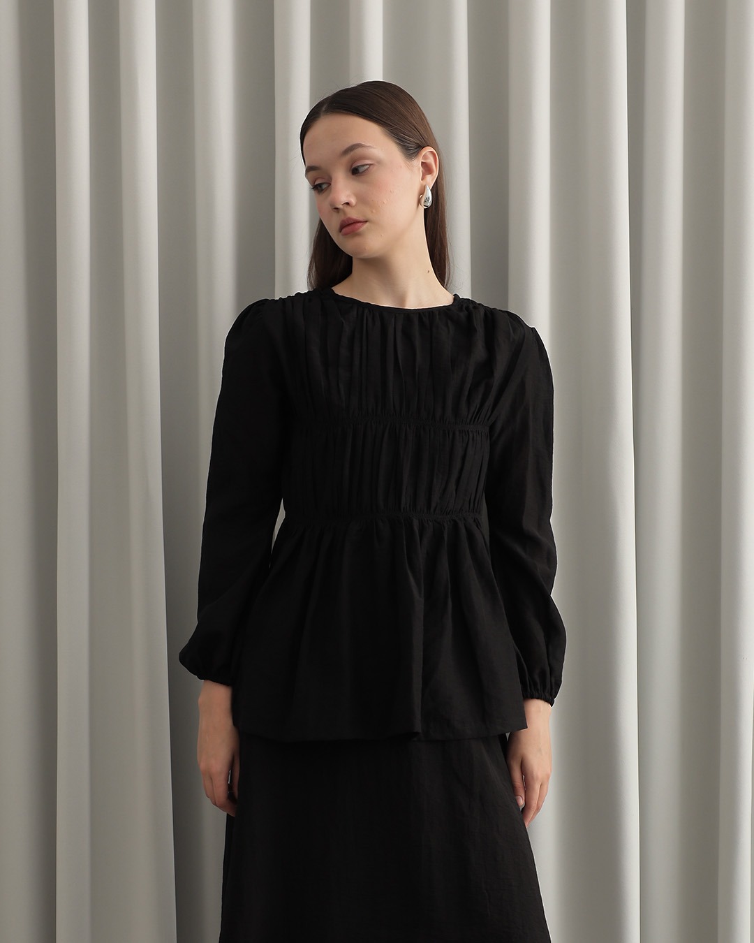 [Tutuloph] Romi Blouse | Atasan Wanita | Blouse Lengan Panjang Casual Fashion Normal Bigsize