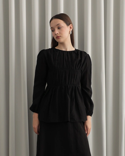 Image of [Tutuloph] Romi Blouse | Atasan Wanita | Blouse Lengan Panjang Casual Fashion Normal Bigsize