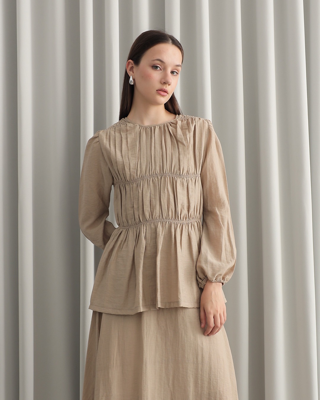 [Tutuloph] Romi Blouse | Atasan Wanita | Blouse Lengan Panjang Casual Fashion Normal Bigsize