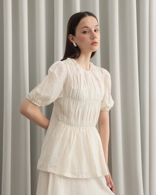 Image of [Tutuloph] Rona Blouse | Atasan Wanita | Blouse Lengan Pendek Casual Fashion Normal Bigsize