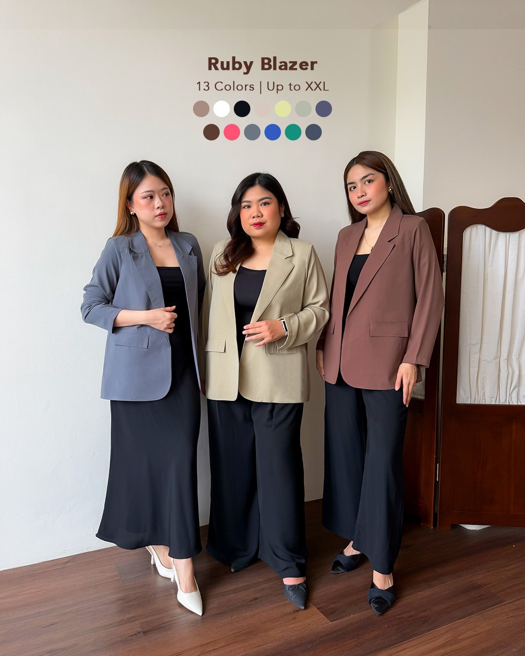[Tutuloph] Ruby Blazer|Semi Formal Casual Blazer | Fashion Wanita Normal Jumbo Bigsize