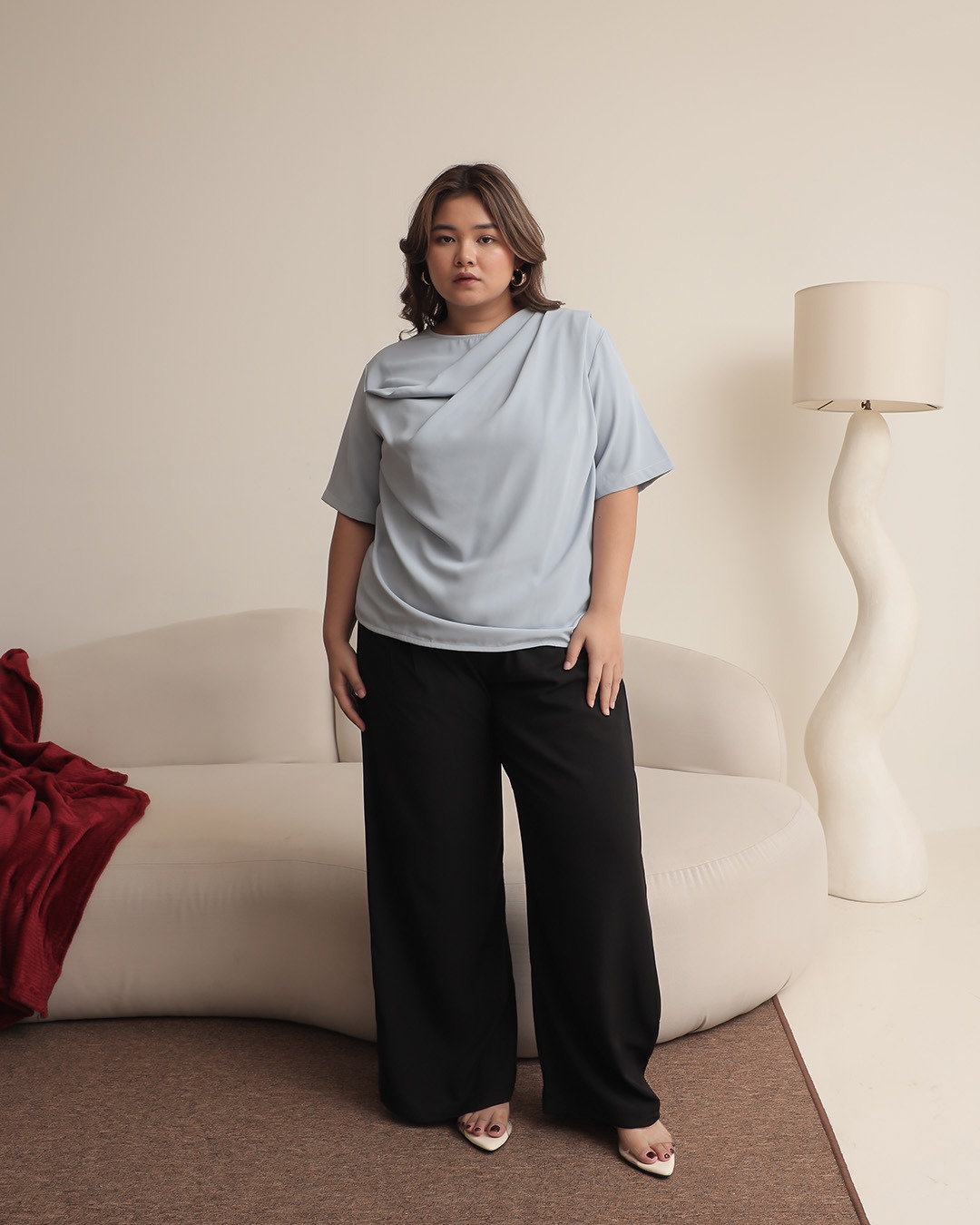 [Tutuloph] Tiffa Blouse | Short Sleeve | Fit Blouse Wanita | Atasan Kasual Wanita Rempel | Casual Fashion Normal Bigsize