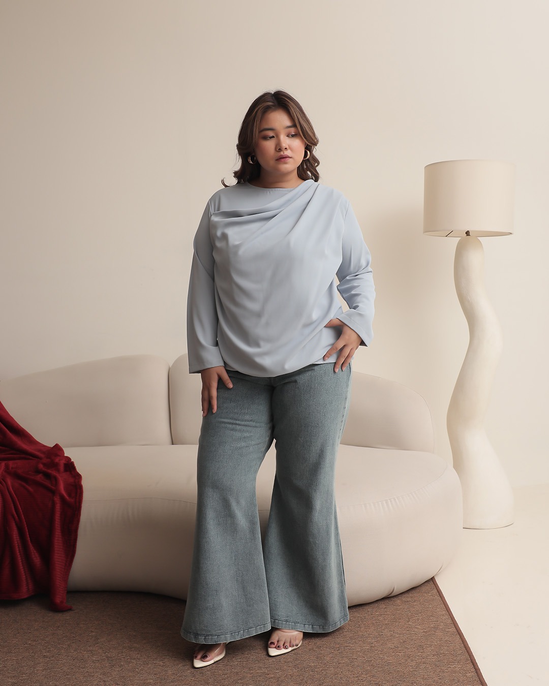 [Tutuloph] Tory Blouse | Long Sleeve | Fit Blouse Wanita | Atasan Kasual Wanita Rempel | Casual Fashion Normal Bigsize