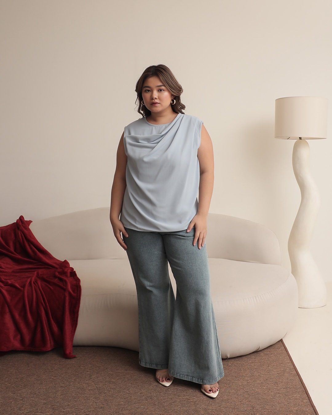 [Tutuloph] Tyra Tanktop | Sleeveless | Fit Blouse Wanita | Atasan Kasual Wanita Rempel | Casual Fashion Normal Bigsize