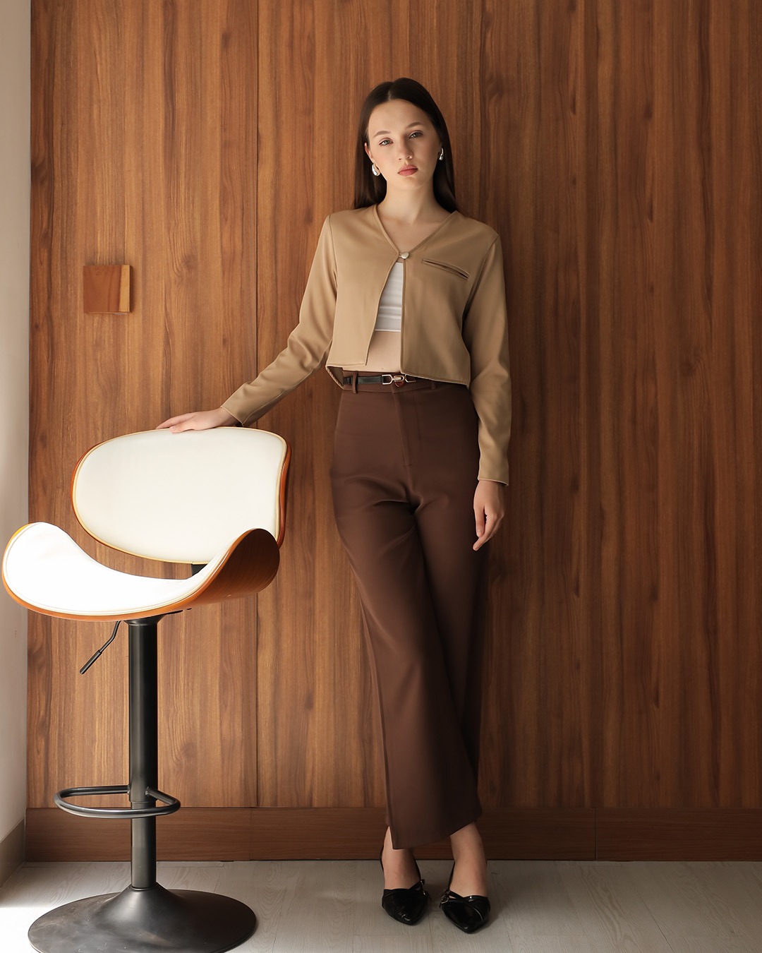 [Tutuloph] Vay Outer Long | Outer Crop Top Wanita | Button Outer Lengan Panjang | Atasan Wanita Casual Fashion Normal Bigsize