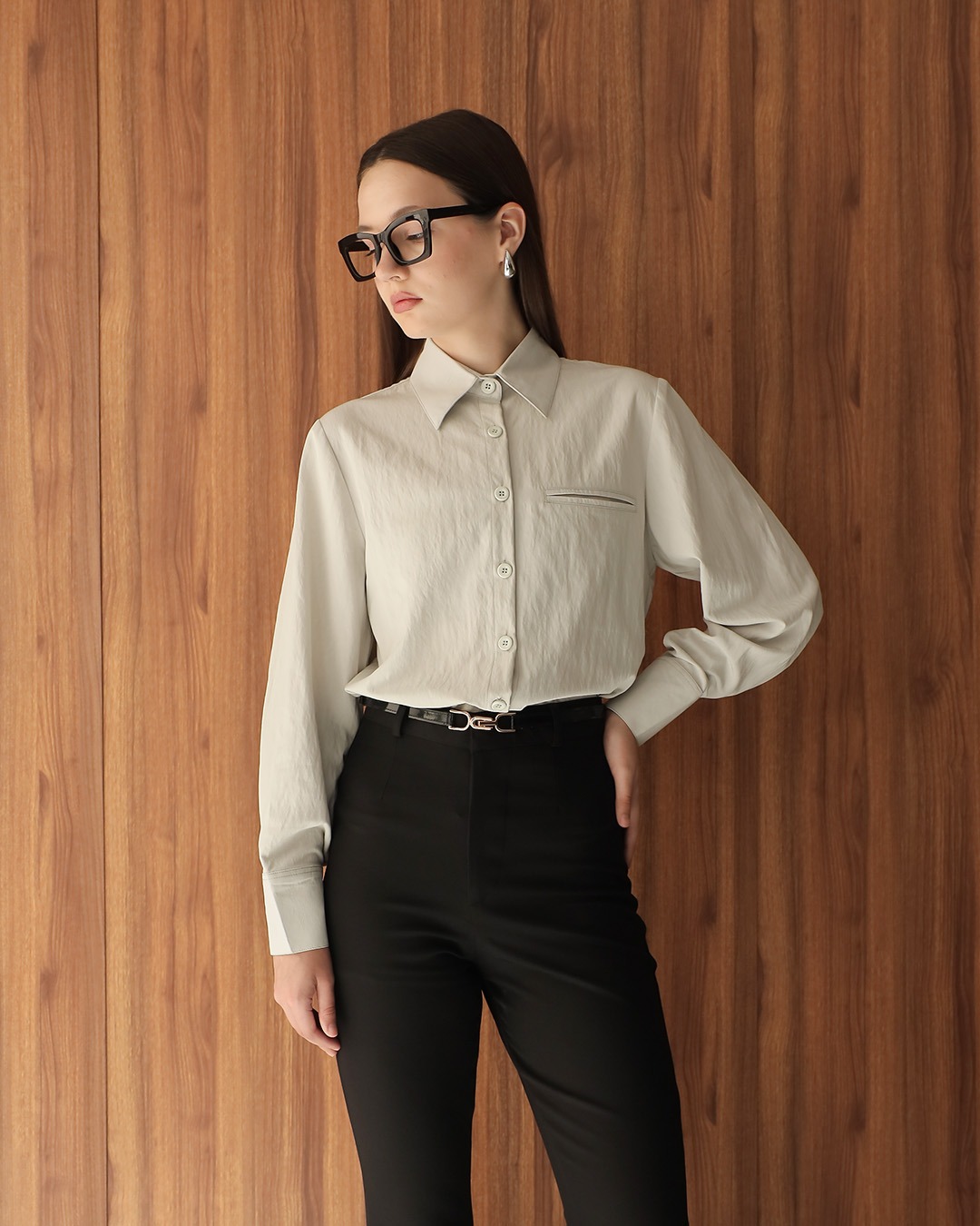 [Tutuloph] Welly Shirt | Kemeja Lengan Panjang Wanita | Atasan Kemeja Casual Fashion Normal Bigsize