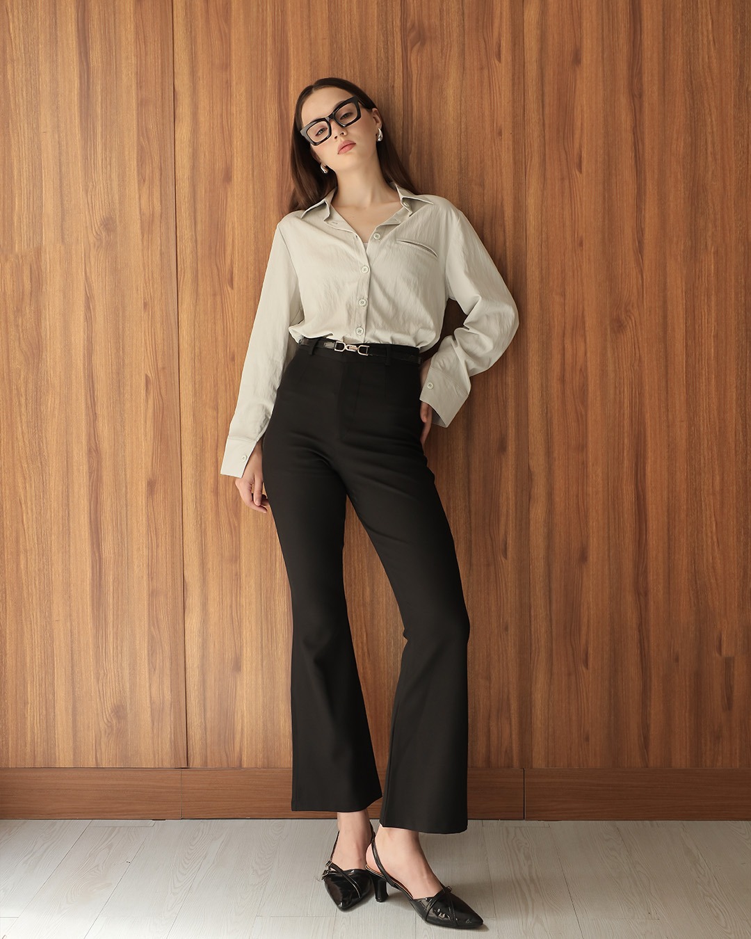 [Tutuloph] Welly Shirt | Kemeja Lengan Panjang Wanita | Atasan Kemeja Casual Fashion Normal Bigsize