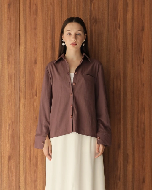 Image of [Tutuloph] Welly Shirt | Kemeja Lengan Panjang Wanita | Atasan Kemeja Casual Fashion Normal Bigsize