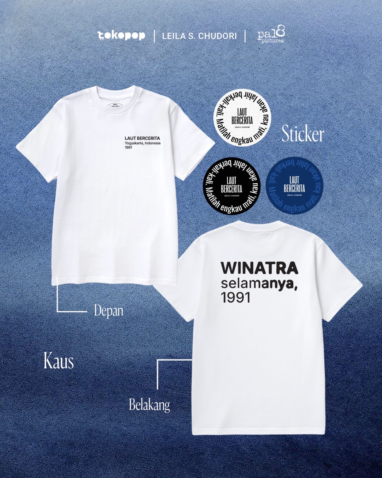 Pre Order - Kaus Winatra - Putih (Official Merch LB)