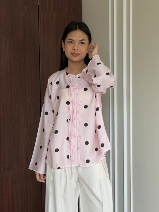 Lulu Top by Dielle Official / Cheongsam top / Polkadot