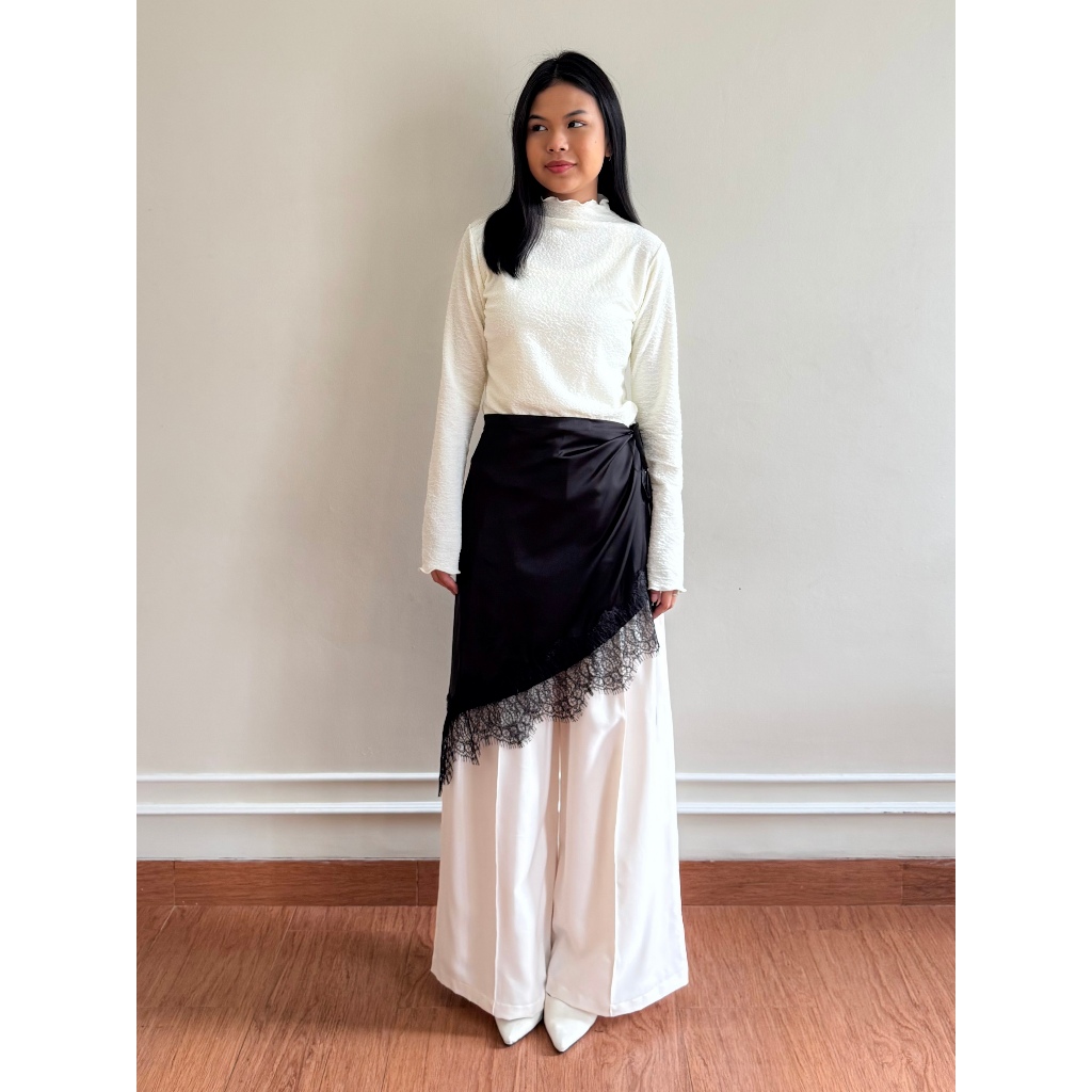 Alba Satin Lace by Dielle Official / Lace Top / Layering Lace Skirt