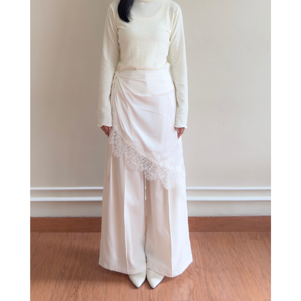 Alba Satin Lace by Dielle Official / Lace Top / Layering Lace Skirt