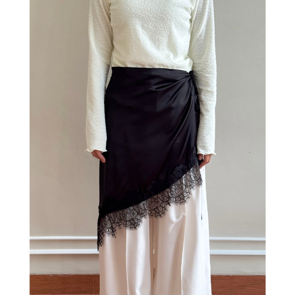 Alba Satin Lace by Dielle Official / Lace Top / Layering Lace Skirt