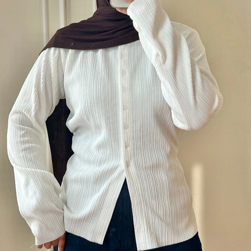 Image of Cardigan Calluna by Dielle Official /Atasan Wanita/Overlong Sleeve/Pleats/Knit Top/Plisket Top