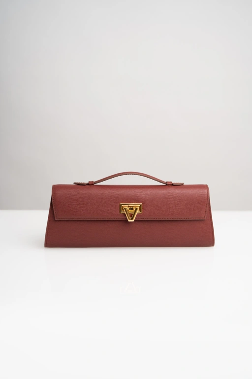 Image of Davi Bag Red Mahogany GOLD Hardware - READY STOCK
