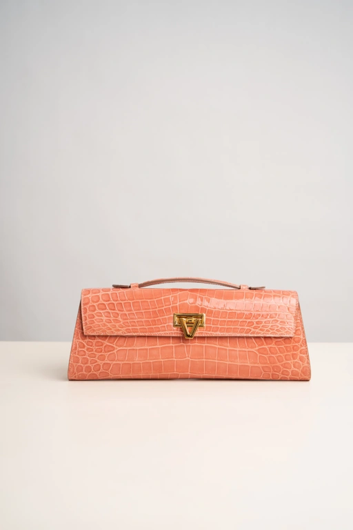 Image of Davi Bag Exotic Crocodile Flamingo - PRE-ORDER STARTS SHIPPING JUNE 2026