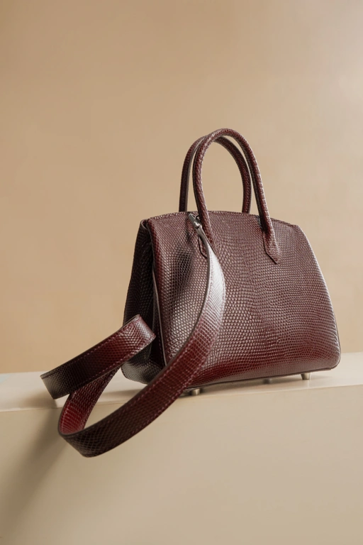Image of GIGI BAG EXOTIC LIZARD WINE PRE-ORDER (SHIPPING STARTS NOVEMBER 2025)