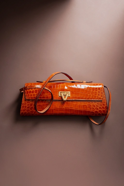 Image of Davi Bag Exotic Crocodile Tumeric - PRE-ORDER STARTS SHIPPING APRIL 2026