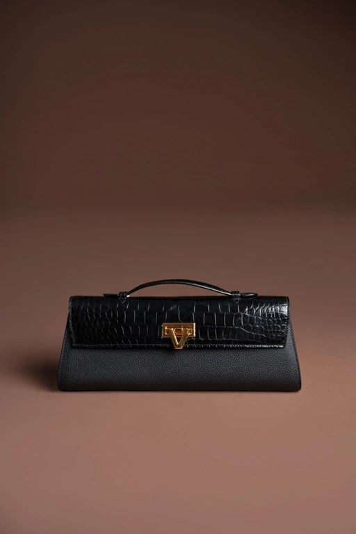 Image of Davi Bag Exotic MIX Black Crocodile - PRE-ORDER STARTS SHIPPING FEBRUARY 2026
