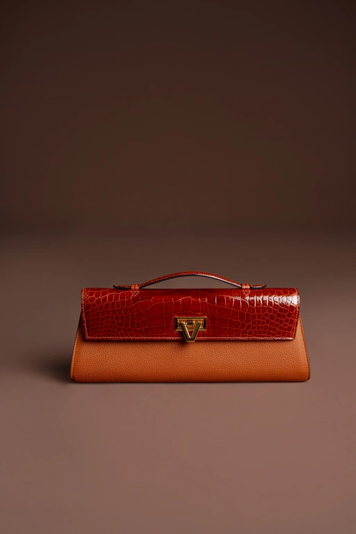 Image of Davi Bag Exotic MIX Chocolate Crocodile - PRE-ORDER STARTS SHIPPING FEBRUARY 2026