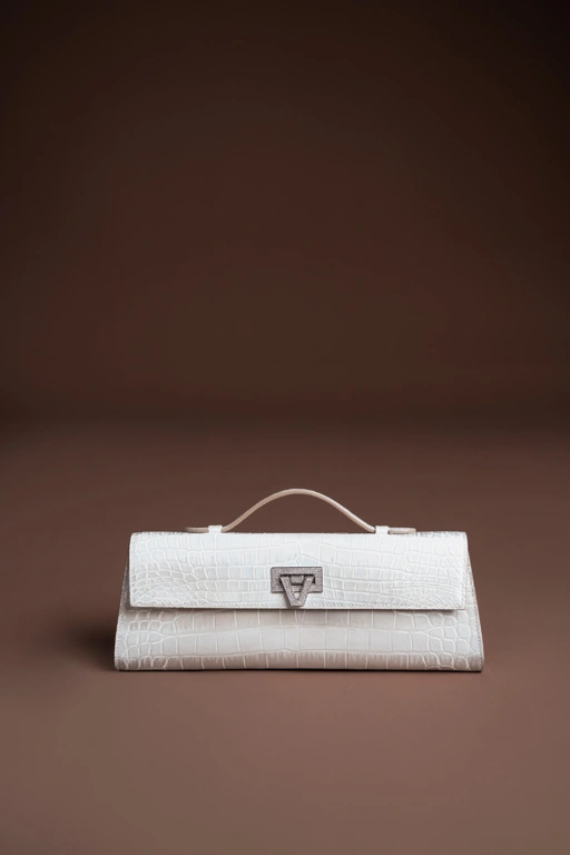 Image of Davi Bag Exotic Ombre Davi Crocodile SILVER Hardware - PRE-ORDER STARTS SHIPPING FEBRUARY 2026